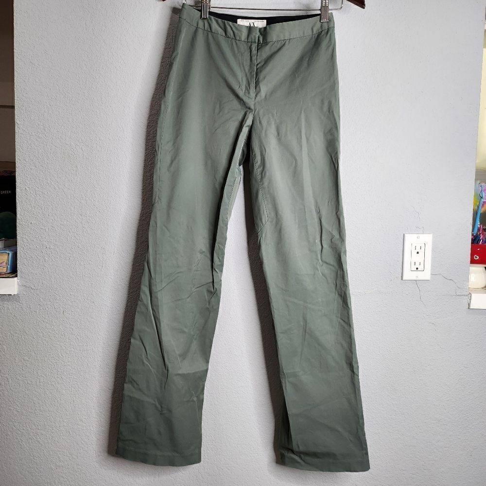 Armani Exchange green boot cut pants